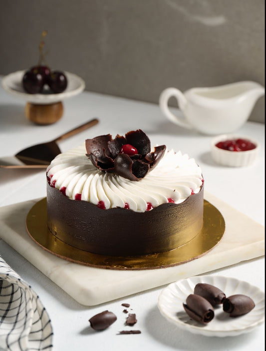 Eggless Black Forest Gateau Cake